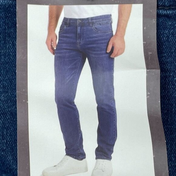 Kenneth Cole Mens Straight Fit Blue Denim Jeans New York Style 34x34 a0241 - Picture 7 of 10